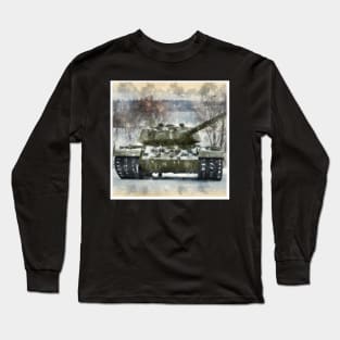 Main Battle Tank in Winter Long Sleeve T-Shirt